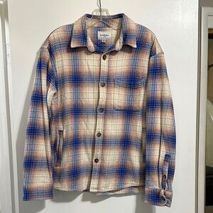 Unisex Goodfellow Blue and Cream Checkered Jacket